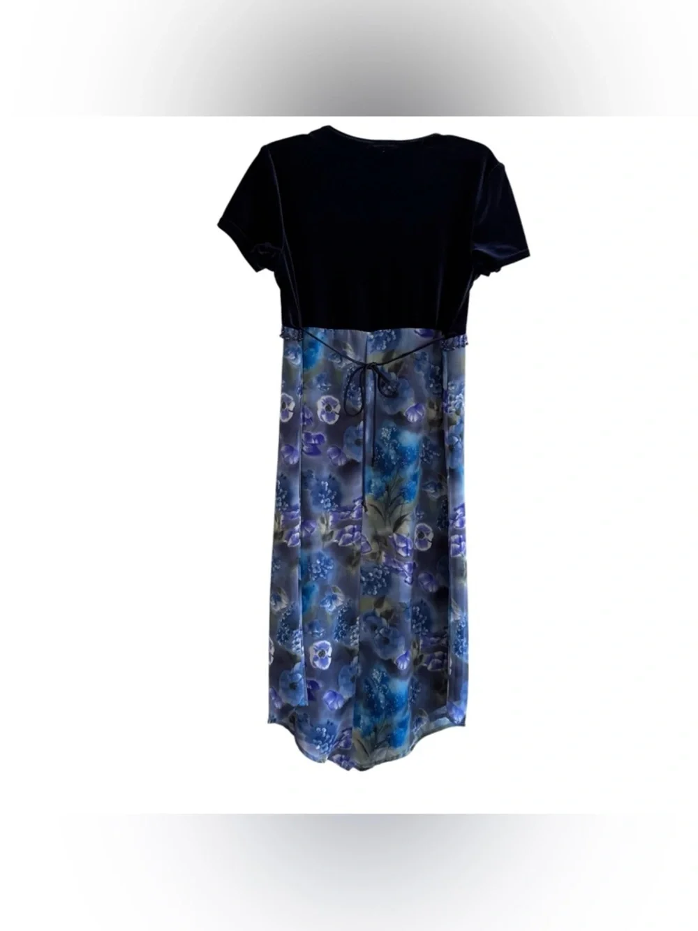 VTG Sweet Sweet Sweet Soda Whimsigoth Blue Purple Floral Slip Dress Mix Media S
